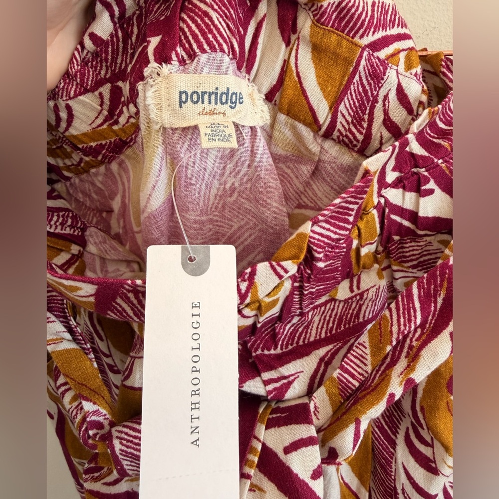 Anthropologie Maroon and Mustard Patterned Skirt - Picture 2 of 6